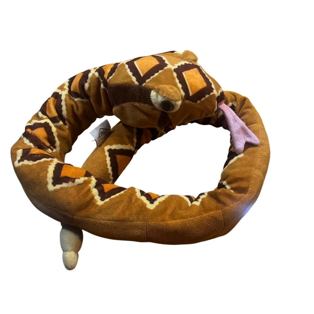 Vintage 1994 The Petting‎ Zoo Rattlesnake Plush 56 Inch Diamondback Snake